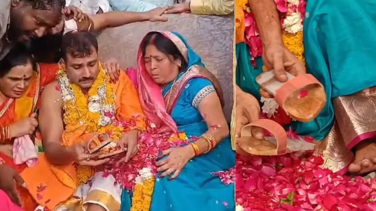 গায়ের চামড়া কেটে মায়ের জন্য জুতা বানালেন ছেলে